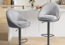 VASAGLE Tabouret de Bar, Lot de 2, Chaise de Cuisine, Réglable en Hauteur, Pivotant à 360°, avec Dossier, Socle, Repose-Pieds, Acier, pour Comptoir, Bar, Salle à Manger, Gris Tourterelle LJB110G01 – Le détail qui change tout au quotidien