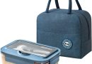 BRYN Bento Lunch Box Micro Ondable avec Sac Isotherme Repas, 1400Ml Boite Repas avec 3 Compartiments et Couverts, Boite à Lunch pour Pique-Nique, Travail, Écoles, Camping et Fitness (Bleu) – Le détail qui change tout au quotidien