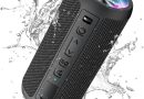 Ortizan Enceinte Bluetooth Portable sans Fils.lumière LED, IPX7 Lecture 30H, Volume Plus Fort et Basses améliorées,Durable pour Les Voyages, l&rsquo;extérieur – Le détail qui change tout au quotidien