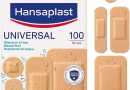 HANSAPLAST UNIVERSAL – 100 Pansements Prédécoupés – Résistants à l&rsquo;Eau et à la saleté – Pansements Couleur Chair – 4 Formats Assortis : 58 Petits, 10 Moyens, 4 Grands, 28 Ronds – Le détail qui change tout au quotidien