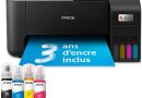 Imprimante sans fil EPSON EcoTank ET-2862 | Réservoirs d&rsquo;encre haute capacité – Économisez jusqu&rsquo;à 90% sur les coûts d&rsquo;encre – Impression mobile, copie, numérisation – 3 ans d&rsquo;encre inclus – Le détail qui change tout au quotidien