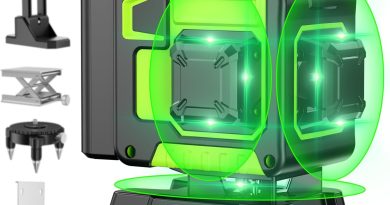 Niveau Laser Chantier Autonivelant 360° x 4, Lazer Niveaux 4D 16 Lignes Laser, Autonivellement et Mode Pulsé Extérieur, 2 x Batterie, Nivellement Automatique, Support Rotatif, Télécommande – Le détail qui change tout au quotidien