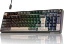 RK ROYAL KLUDGE R98 Pro Clavier Mécanique Filaire, Clavier Gamer 96% AZERTY, Rétroéclairage RGB, Touches PBT, Gasket Structure, Molette de Volume, Hot-Swap Switch Creamy Linéaire Pré-lubrifié – Le détail qui change tout au quotidien