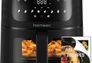 Air Fryer 4L, Friteuse Sans Huile 8-en-1 avec Fenêtre de Visualisation, 1350W avec Ecran Tactile Digital, Réglable 30°C-200°C, 90% de Matières Grasses en Moins, Nettoyage Facile,  – Le détail qui change tout au quotidien
