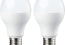 Amazon Basics Lot de 2 ampoules LED Culot Edison à vis E27 13 W (équivalent 100 W) Blanc froid Intensité non variable – Le détail qui change tout au quotidien