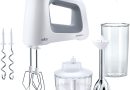 Braun HM5137WH Batteur avec Fouet/Pétrin amovibles Blanc/Gris 750 W – Le détail qui change tout au quotidien