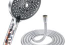 YEAUPE PRO Pommeau de Duche avec tuyau 1,6M, Pommeau de Douche Anti calcaire Grand (⌀130mm), Economie Deau, 6 types de jets, Haute Pression, Chrome – Le détail qui change tout au quotidien