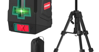 HYCHIKA Niveau Laser avec Trepied, Niveaux Laser Autonivelant avec 2 Piles AA et Pochette de Transport, Lazer Niveaux Vert pour Décoration de Maison, Dricolage – Le détail qui change tout au quotidien