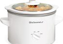 Elite Gourmet MST-250XW Mijoteuse électrique avec cuve en céramique, température réglable, pour entrées, sauces, soupes, rôtis et plats mijotés, passe au lave-vaisselle (1,4 L, blanc) – Le détail qui change tout au quotidien