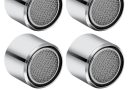 Lot de 4 régulateurs de jet M22, aérateurs pour robinets d&rsquo;évier de cuisine, filtre avec boîtier en laiton chromé, filetage intérieur économiseur d&rsquo;eau, pour salle de bain, cuisine – Le détail qui change tout au quotidien