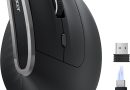 acer Souris Ergonomique sans Fil, 2,4 GHz Souris Rechargeable, Verticale Mouse 1600PPP, 6 Boutons, Souris d&rsquo;Ordinateur avec récepteur USB pour PC, iMac, Ordinateur de Bureau, – Le détail qui change tout au quotidien
