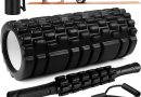 Rouleau de Massage, Qveetry Foam Roller avec bâton de rouleau musculair, balles de massage, Bandes de résistance, Rouleau de Massage pour Massage Profond des Tissus Musculaires – Le détail qui change tout au quotidien