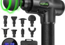 Pistolet de Massage Musculaire ALDOM Appareil de Masseur de Muscle Profond Avec 30 Niveaux Réglables 8 Têtes de Massage et l&rsquo;Écran LCD Soulager Douleurs et Raideurs – Le détail qui change tout au quotidien