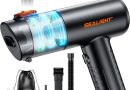 SEALIGHT Aspirateur à Main, 28000Pa Aspirateur Voiture Puissant, Vitesse de Rotation de 400000 Tours/Minute Aspirateur de Voiture avec Moteur sans Brosse, Mini Aspirateur de Voiture pour Voiture – Le détail qui change tout au quotidien