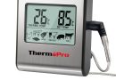 ThermoPro TP16 Thermometre Cuisine pour Viande Numérique avec Large Écran LCD pour Fumoir Four Cuisine Friandises Barbecue Grill avec Minuteur et Sonde de Températures en Acier Inoxydable – Le détail qui change tout au quotidien