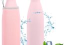 Gourde Isotherme 500ml, Gourde Isotherme Réutilisable en Acier INOX,Gourde isotherme étanche sans BPA, Double Paroi Isolée sous Vide, Maintien Chaud de 12 Heures & du Froid Jusqu’à 24 Heures (Rose) – Le détail qui change tout au quotidien