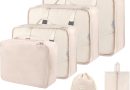 Lot de 7 Organiseurs de Bagage Étanches – Sacs à Vêtements, Chaussures et Rangement – Différentes Tailles de Cubes pour Voyages – Le détail qui change tout au quotidien