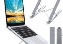 Babacom Support Ordinateur Portable, Support PC Portable à 5 Niveaux Réglables, Refroidisseur en Aluminium Ventilé Compatible avec MacBook, Lenovo, Autres Laptops Tablettes Moniteurs 10” – 15.6” – Le détail qui change tout au quotidien