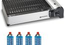 Kemper – Barbecue Portable à Gaz 1900W avec Allumage Piézo | Plaque Grill Anti-Adhésive | Kit 4 Cartouches Gaz Camping & Sac de Transport Inclus | Léger & Sécurité CE. – Le détail qui change tout au quotidien