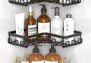 Kegii 3 Pièces Etagere Angle Salle de Bain – Etagere Douche Sans Percage Inox Rangement Douche Angle Noir Porte Gel Douche Salle de Bain – Le détail qui change tout au quotidien