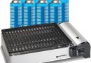 Kemper – Barbecue à gaz Portable 1900W Grille Anti Adhesive + 8 Cartouches gaz Butane – Petit Barbecue gaz idéal Camping, terrasse, extérieur – Le détail qui change tout au quotidien