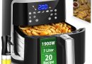 Aigostar Cube – Friteuse à air sans huile de XXL, 1900W, 7L air fryer. Livre de recettes inclus. Mode manuel et fonction maintien au chaud. Panneau tactile LED, 7 préprogrammes – Le détail qui change tout au quotidien