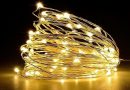 Jsdoin Guirlande lumineuse à 50 LED et à piles en fil de cuivre pour éclairage intérieur et extérieur, chambre, décoration de mariage, fête, Noël, décoration d&rsquo;arbre (Blanc chaud, 1pièce 5M50Leds) – Le détail qui change tout au quotidien