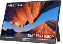 ARZOPA Écrans Portable 15,6&Prime; 1920 x 1080 FHD IPS pour Ordinateur Portable avec Béquille, Deuxième Écran Ultra Fin pour Ordinateur Portable/PC/Mac/PS3/4/5/Xbox – Connectivité USB C et HDMI – A1 – Le détail qui change tout au quotidien