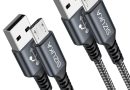 Câble Micro USB [1M/Lot de 2] Chargeur Micro USB 3A Charge Rapide,Nylon Tressé Chargeur pour Android Samsung Galaxy S7 S6 Edge J7 J5 J3, Redmi Note 5, Wiko, Huawei, Sony, LG, Kindle, PS4 – Le détail qui change tout au quotidien