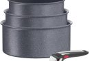 Tefal Ingenio Lot de 3 casseroles 16/18/20 cm + poignée amovible, Induction, Revêtement antiadhésif, Empilable, Compatible lave-vaisselle, Fabriqué en France, Natural On L7669253 – Le détail qui change tout au quotidien