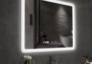 YOURLITE Miroir Salle de Bain avec Éclairage LED 80×60 cm, Luminosité Dimmable et 3 Couleurs Réglables, Fonction Antibuée, Affichage numérique Horloge et Température, Étanche Ip44, Blanc – Le détail qui change tout au quotidien