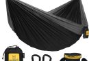 Hamac d&rsquo;extérieur pour 1 personne – Hamac de voyage ultra léger – Charge maximale : 180 kg – Accessoires de camping – Avec suspension et mousqueton – Le détail qui change tout au quotidien