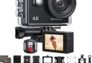 AKASO Caméra Sport 4K 30fps 20MP WiFi – Camera 4k Étanche jusqu&rsquo;à 30M avec Stabilisation, Grand Angle de 170° – Télécommande 2.4G – Qualité d&rsquo;image Ultra HD pour Les Passionnés d&rsquo;Aventure – Le détail qui change tout au quotidien