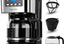 Taylor Swoden Cafetiere Filtre, Programmable 24h Cafetiere Electrique 1,5L à 12 tasses, Machine a Cafe Maintien au Chaud et Anti-Goutte 40 Min, Infusion Rapide, 950W, 0% BPA, Noir – Darcy – Le détail qui change tout au quotidien