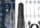 Jet Dentaire Hydropulseur et Irrigateurs Oral avec 5 Modes de Pression d&rsquo;eau et 8 Embouts Remplaçables, Rechargeable et Étanche IPX7, Réservoir 300ML (Noir) – Le détail qui change tout au quotidien