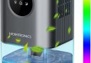 Deshumidificateur d Air Anti Moisissure, Homtronics Deshumidificateur d air,avec Lumière LED 7 Couleurs, Minuterie 8/12/24H,1,7L, Portable, Silencieux, pour Maison,Chambre,Moisissures,Bain – Le détail qui change tout au quotidien