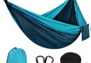 Hamac d&rsquo;extérieur de Camping, 300 kg Capacité de Charge,(300 x 200 cm) Nylon Parachute Respirant,Portable Hamac 2 Places pour Le Jardin, Balcon, Patio, la Plage, Randonnée – Le détail qui change tout au quotidien