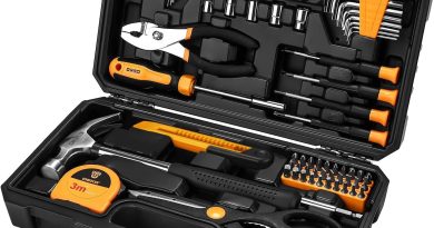 DEKO outils bricolage kit – 62 Pièce malette outils à Main Ménage Général avec Boîte à Outils en Plastique Mallette de Rangement – Le détail qui change tout au quotidien