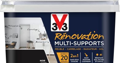 V33 Peinture rénovation multi-supports, Noir satin 0,5L – Le détail qui change tout au quotidien