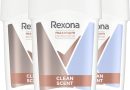 REXONA – Déodorant Femme Clean Scent – Stick Anti-transpirant – 3x plus efficace contre la transpiration – Protection 96h – (lot de 3x45ml) – Le détail qui change tout au quotidien