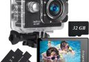 Camera Sport 1080P FHD avec Carte Mémoire 32GB,Etanche 30M Caméra d&rsquo;action Grand Angle, avec Deux Piles Rechargeables 900 mAh Caméra Sport et kit d&rsquo;accessoires（Nouveau 2026 – Le détail qui change tout au quotidien