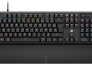 CORSAIR K70 CORE RGB Clavier de Jeu Mécanique Filaire avec Repose-Poignets – Interrupteurs Linéaires Lubrifiés MLX Red, SOCD, Amortissement du Son, Cadran de Contrôle Des Médias, AZERTY FR – Noir – Le détail qui change tout au quotidien