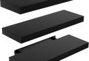STOREMIC Etagère Murale Noire, Étagere Murale Bois 3 Niveaux Très Belles Etagere avec Longueur 40cm pour Salle de Chambre, Bureau, Salon, etc – Le détail qui change tout au quotidien