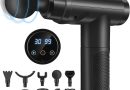 Pistolet De Massage, Pistolet Massage Pistolet Massage Musculaire Massage Gun 30 Vitesses Avec écran Lcd 10 Embouts Pour Dos épaules, Jambes, Muscles (noir) – Le détail qui change tout au quotidien