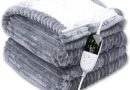 Couverture Chauffante 180x135cm avec Contrôle Digital 6 Niveaux, Minuterie 1-10h, Arrêt Automatique et Protection Surchauffe, Flanelle Douce Lavable en Machine – Le détail qui change tout au quotidien