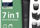 Philips Tondeuse tout-en-un Multigroom série 3000 7 accessoires – Tondeuse pour barbe et cheveux, Lames auto-affûtées respectueuses de la peau, 10 hauteurs de coupe, Modèle MG3930/15 – Le détail qui change tout au quotidien