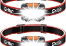 Gritin Lampe Frontale, [Lot de 2] Torche Frontale LED Puissante, 3 Modes d&rsquo;éclairage, Réglable et Léger, IPX5 Étanche pour Course/Camping/Cyclisme/Randonnée, 6 Piles AAA Inclus – Le détail qui change tout au quotidien