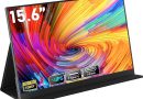 HONGO Moniteur Portable, Laptop Écran Portable 15,6&Prime; 1080P IPS Écran PC Portable Haut-parleurs Intégrés, Moniteur pour Ordinateur Portable, PC, Mac, X-Bo, Switch, Deuxième Ecran Portatif USB C – Le détail qui change tout au quotidien