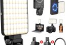 128LED Lumière Téléphone Selfie Light,magnétique Lampe à Selfie Flash Portable 3 Modes d&rsquo;éclairage ajustés et 10 Niveaux de luminosité pour téléphone, Caméra, Ordinateur Portable,TikTok (Black) – Le détail qui change tout au quotidien