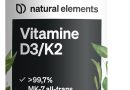 Vitamines D3 et K2 – MK-7 all-trans > 99,7% et vitamine D3 2000 U.I. – 240 comprimés – hautement dosé, haute biodisponibilité – sans additifs inutiles – Le détail qui change tout au quotidien